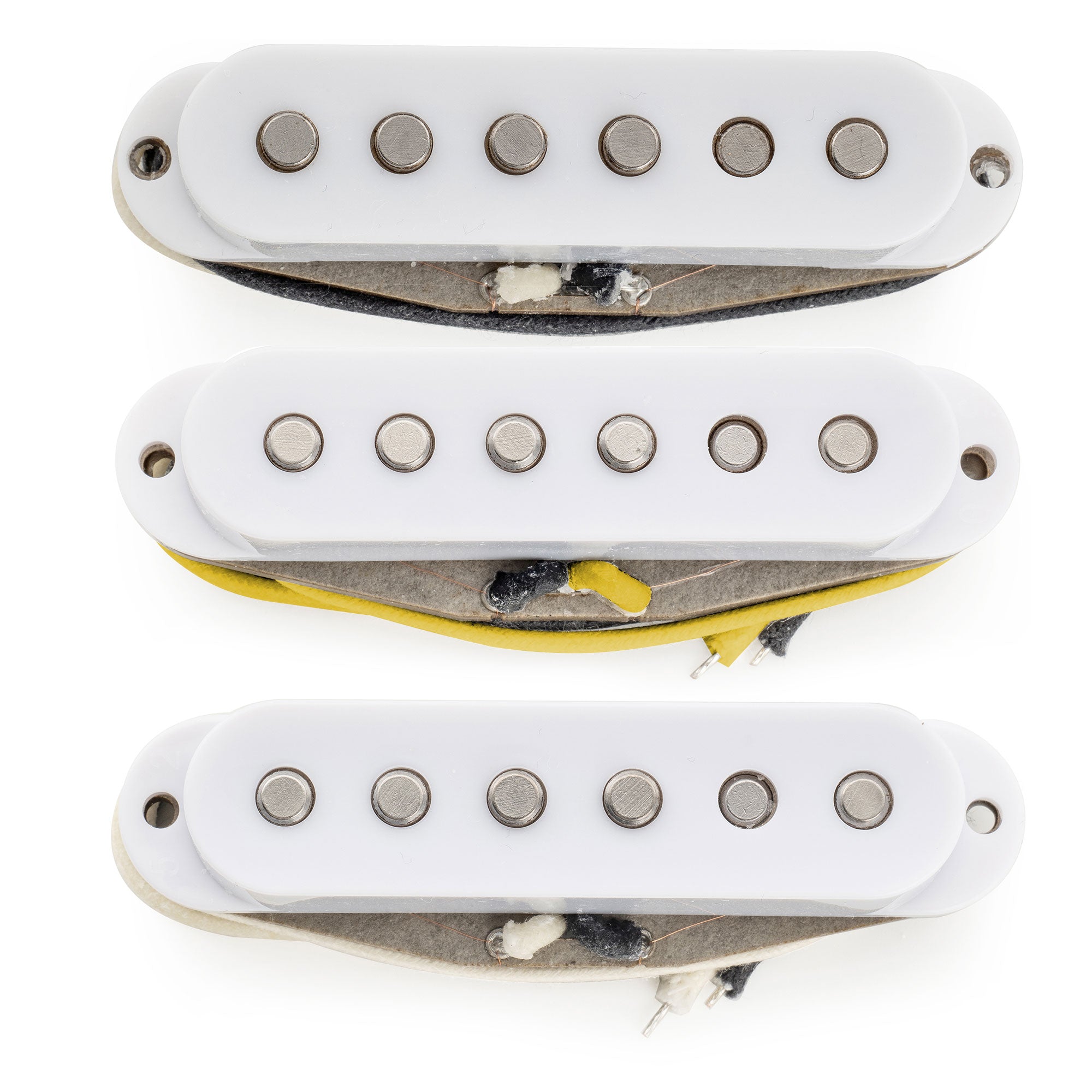 Musiclily Pro ST-60S Staggered Alnico 5 Single Coil Neck Middle Bridge Pickups Set 5.6K for Strat Style Electric Guitar Musiclily Pro