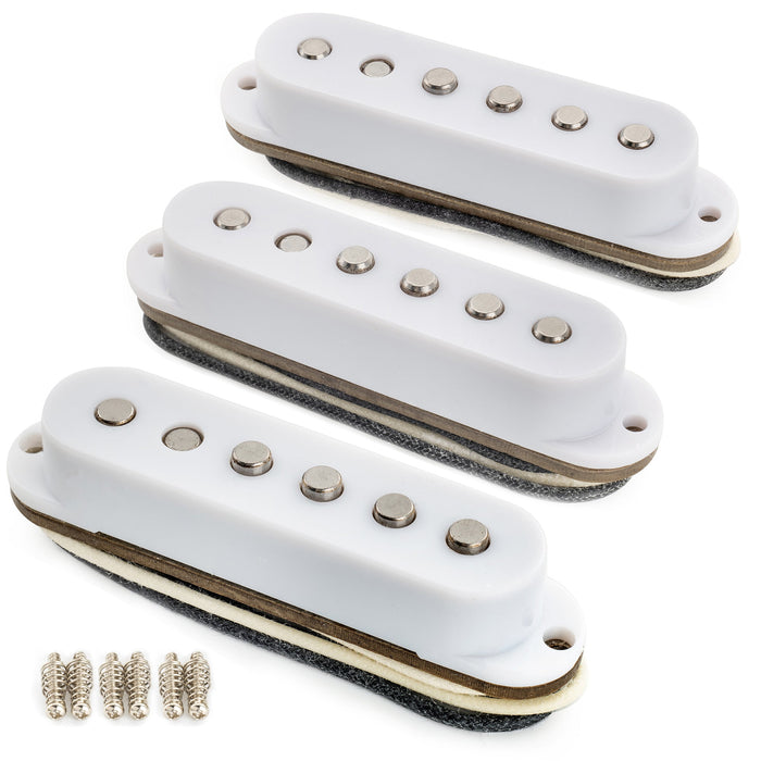 ミュージックリリー プロ ST-60S スタッガード アルニコ5 シングルコイル ネック・ミドル・ブリッジ ピックアップ セット 5.6K for ストラトスタイル エレキギター