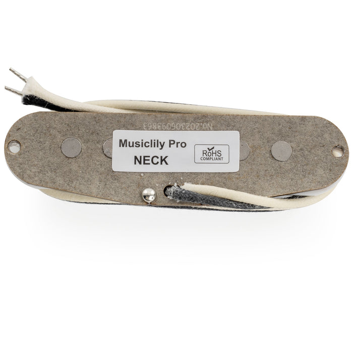 Musiclily Pro ST-60S スタッガード アルニコ5 シングルコイルネックピックアップ Stratストラトエレキギター用 ブラック