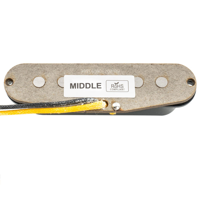Pastilla intermedia de bobina simple Musiclily Pro ST-60S Staggered Alnico 5 para guitarra eléctrica estilo Stratocaster