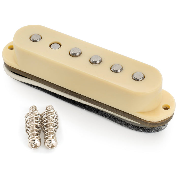 Musiclily Pro ST-60S スタッガード アルニコ5シングルコイルミドルピックアップ Stratストラトエレキギター用 ブラック