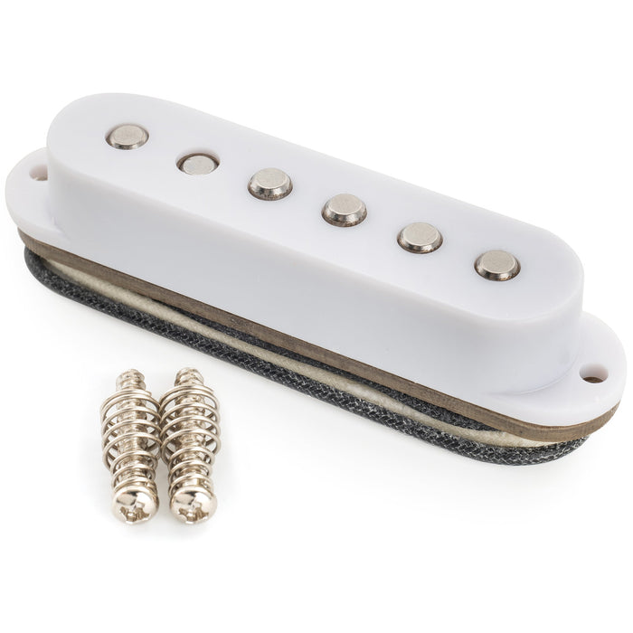 Musiclily Pro ST-60S スタッガード アルニコ5シングルコイルミドルピックアップ Stratストラトエレキギター用 ブラック