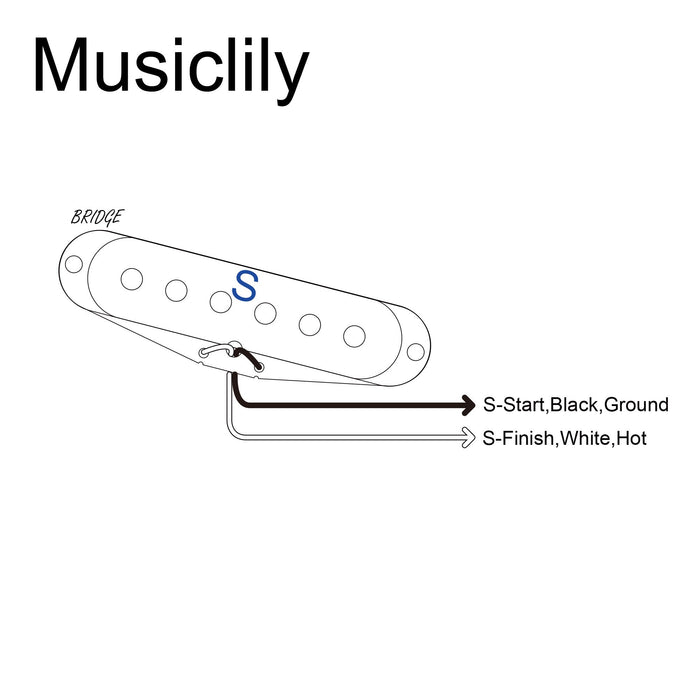 Musiclily Pro ST-60S Staggered Single Coil Pickups MX3239 MX3240 MX3241 Wiring Diagram
