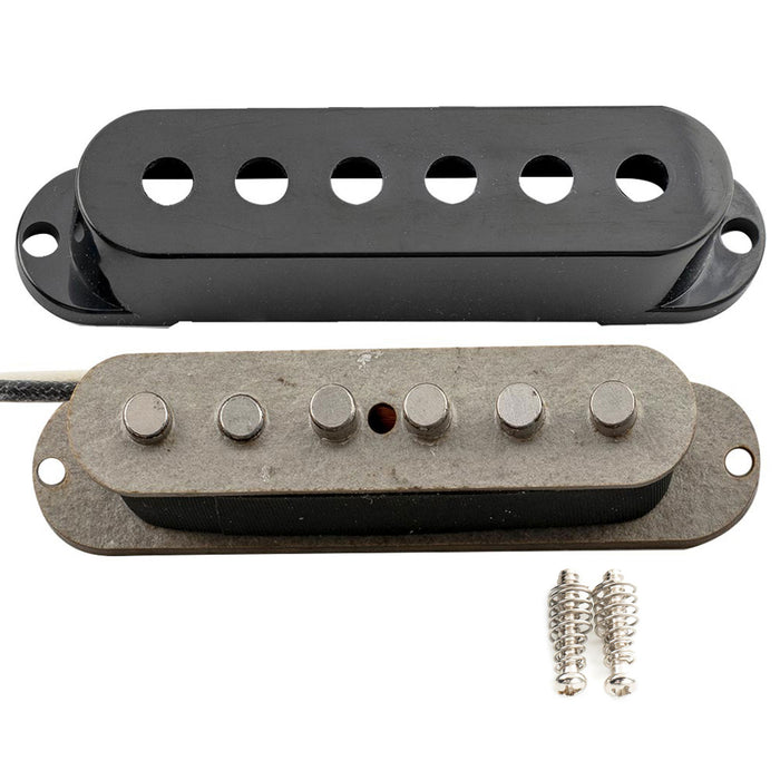 Pastilla de puente de bobina simple escalonada Musiclily Pro ST-60S Alnico 5 para guitarra eléctrica estilo Stratocaster