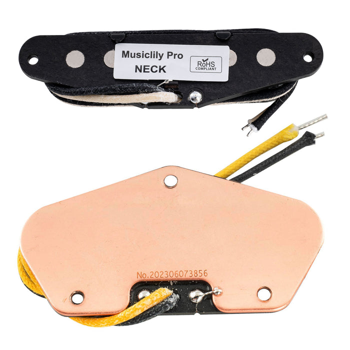 Musiclily Pro TL-50S Alnico 5 Single Coil Neck Bridge Pickups Set 8.1K/7.4K for Tele Style Electric Guitar