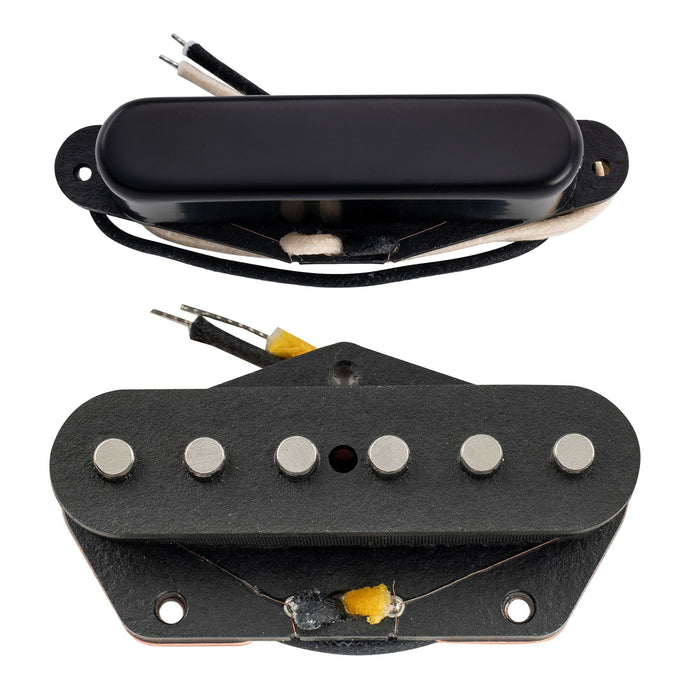 Musiclily Pro TL-50S Alnico 5 Single Coil Neck Bridge Pickups Set 8.1K/7.4K for Tele Style Electric Guitar
