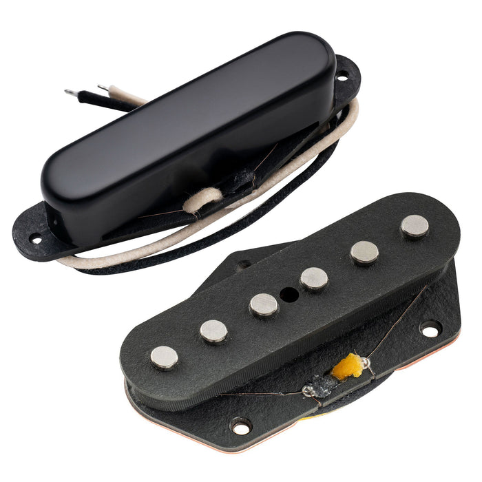 Musiclily Pro TL-50S Alnico 5 Single Coil Neck Bridge Pickups Set 8.1K/7.4K for Tele Style Electric Guitar