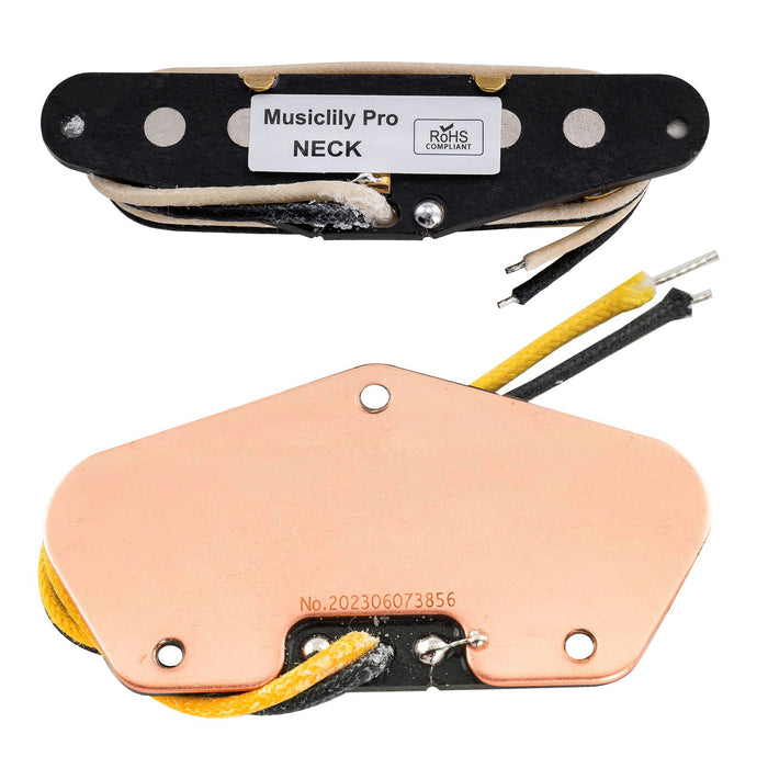 Musiclily Pro TL-50S Alnico 5 Single Coil Neck Bridge Pickups Set 8.1K/7.4K for Tele Style Electric Guitar