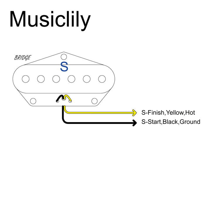 Musiclily Pro TL-50S Alnico 5 Single Coil Bridge Pickup for Tele Style Electric Guitar - musiclily