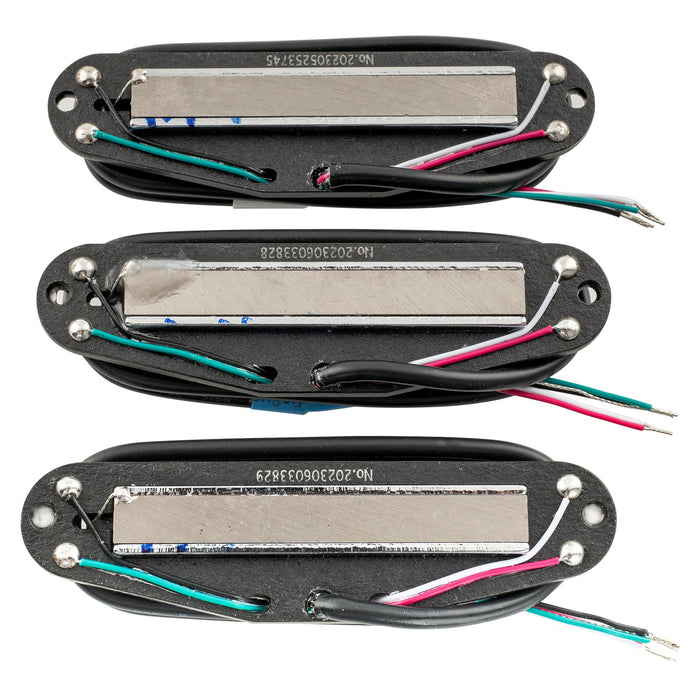 Part of musiclily pro st dpma alnico 5 rail blade single coil sized humbucker super distortion neck middle bridge pickups set for strat style electric guitar mx3247bkmx3248bkmx3249bk