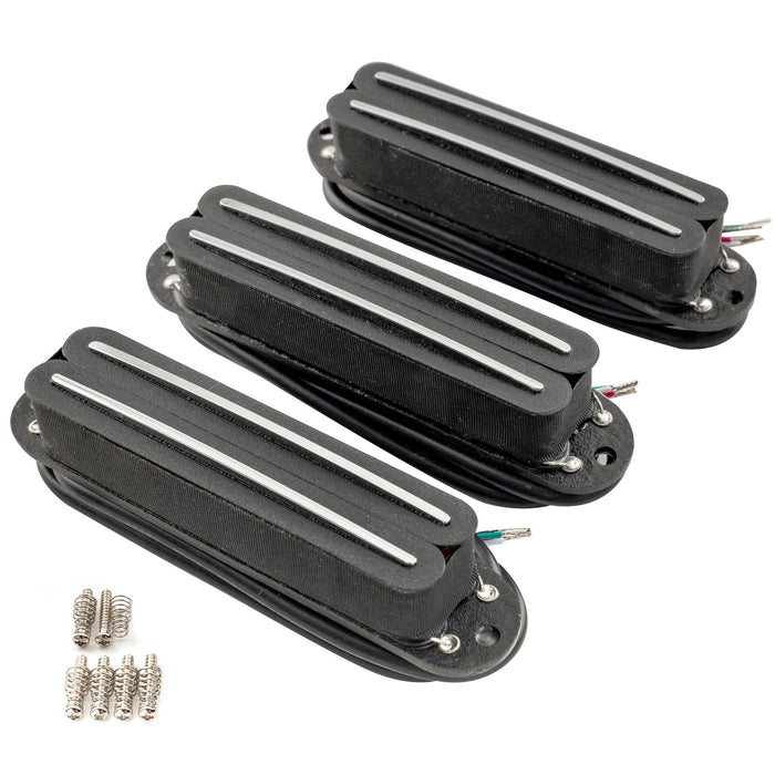 musiclily pro st dpma alnico 5 rail blade single coil sized humbucker super distortion neck middle bridge pickups set for strat style electric guitar mx3247bkmx3248bkmx3249bk details