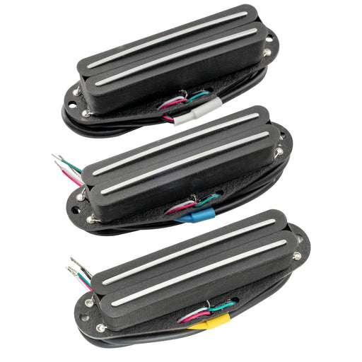 musiclily pro st dpma alnico 5 rail blade single coil sized humbucker super distortion neck middle bridge pickups set for strat style electric guitar mx3247bkmx3248bkmx3249bk