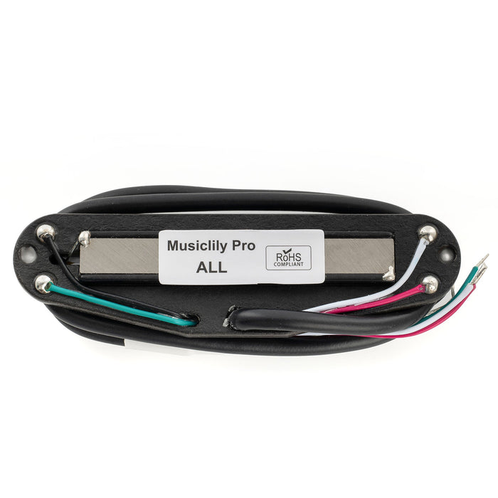Musiclily Pro ST-DPLA アルニコ5ピックアップ デュアルホットレイル シングルコイルサイズハムバッカー 6.2K Stratストラトエレキギター用 クリームボディ クロームレール