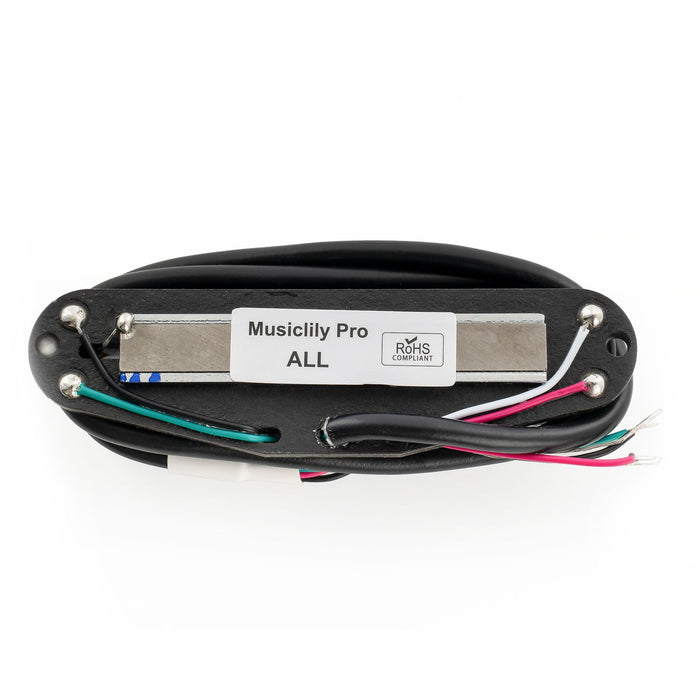 Musiclily Pro ST-DPLA アルニコ5ピックアップ デュアルホットレイル シングルコイルサイズハムバッカー 6.2K Stratストラトエレキギター用 クリームボディ クロームレール
