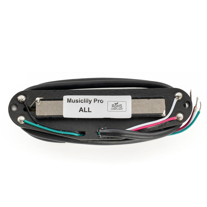 Musiclily Pro ST-DPLA アルニコ5ピックアップ デュアルホットレイル シングルコイルサイズハムバッカー 6.2K Stratストラトエレキギター用 クリームボディ クロームレール
