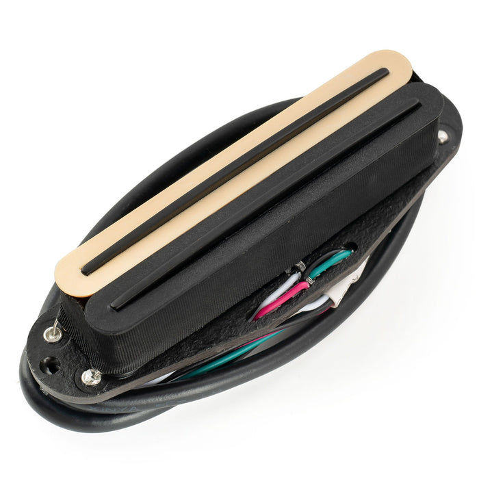 musiclily pro st dpla alnico 5 rail blade single coil sized humbucker pickup 6 2k for strat style electric guitar mx3247p, Zebra