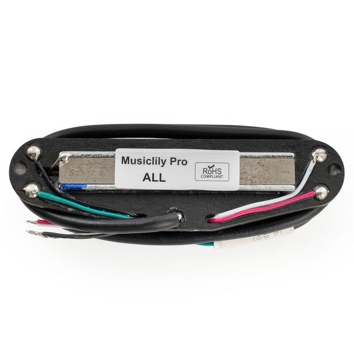 Musiclily Pro ST-DPLA アルニコ5ピックアップ デュアルホットレイル シングルコイルサイズハムバッカー 6.2K Stratストラトエレキギター用 クリームボディ クロームレール