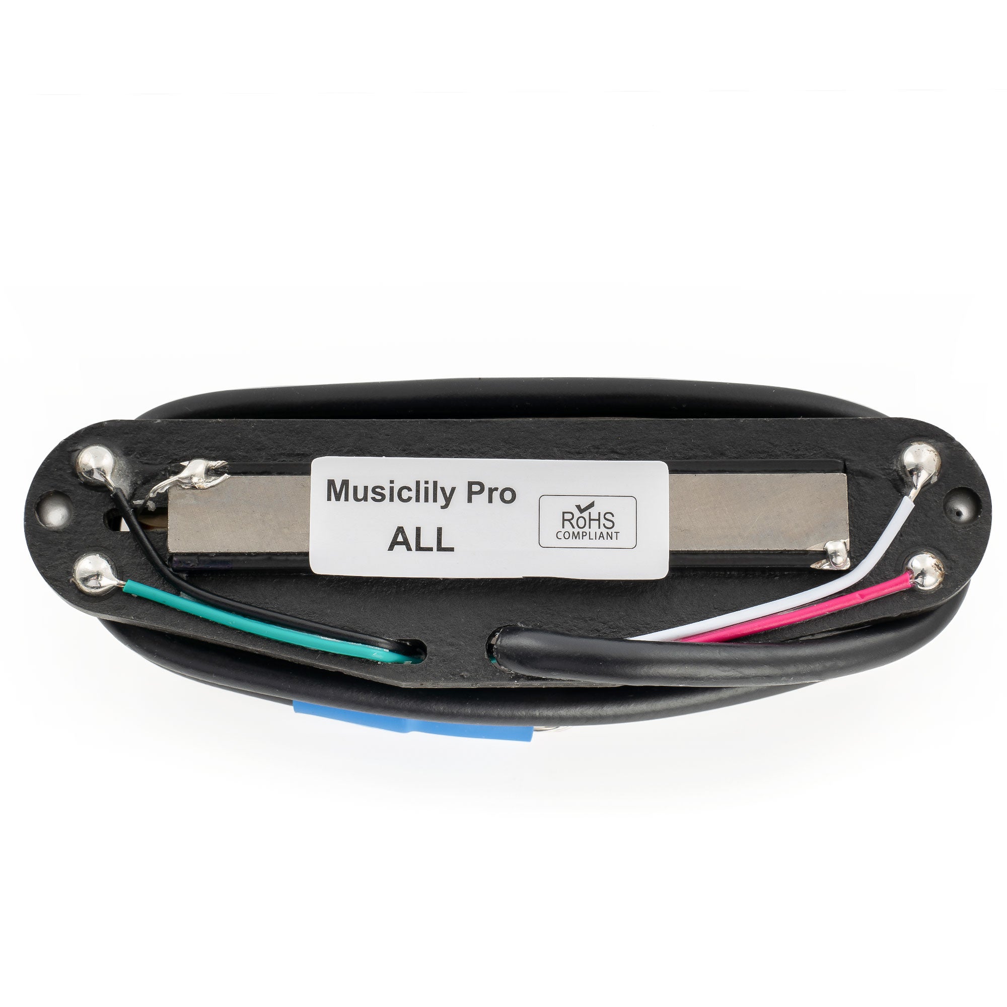 musiclily pro st dpma alnico 5 rail blade single coil sized humbucker pickup 9 2k for strat style electric guitar mx3248p cream