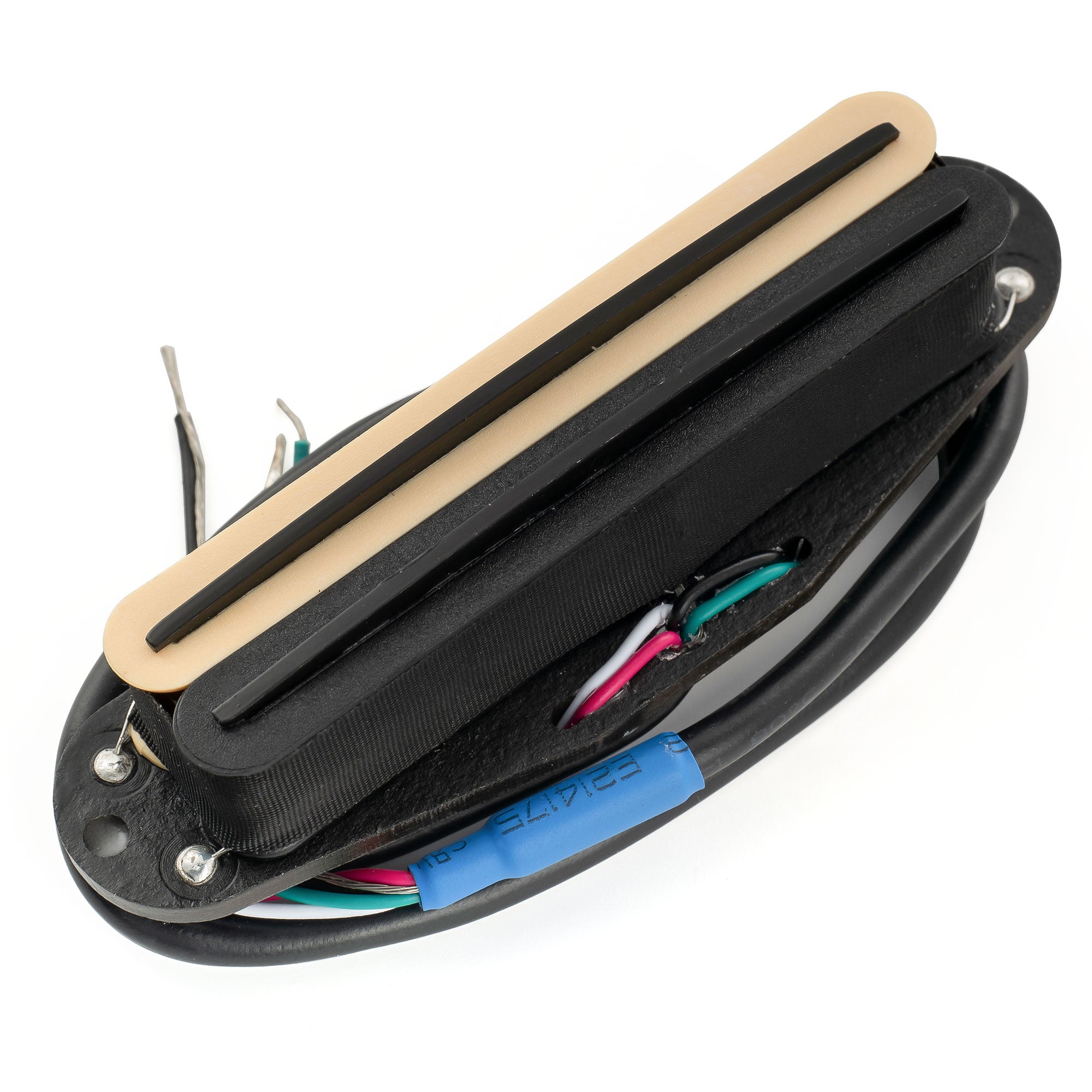 musiclily pro st dpma alnico 5 rail blade single coil sized humbucker pickup 9 2k for strat style electric guitar mx3248p, Zebra