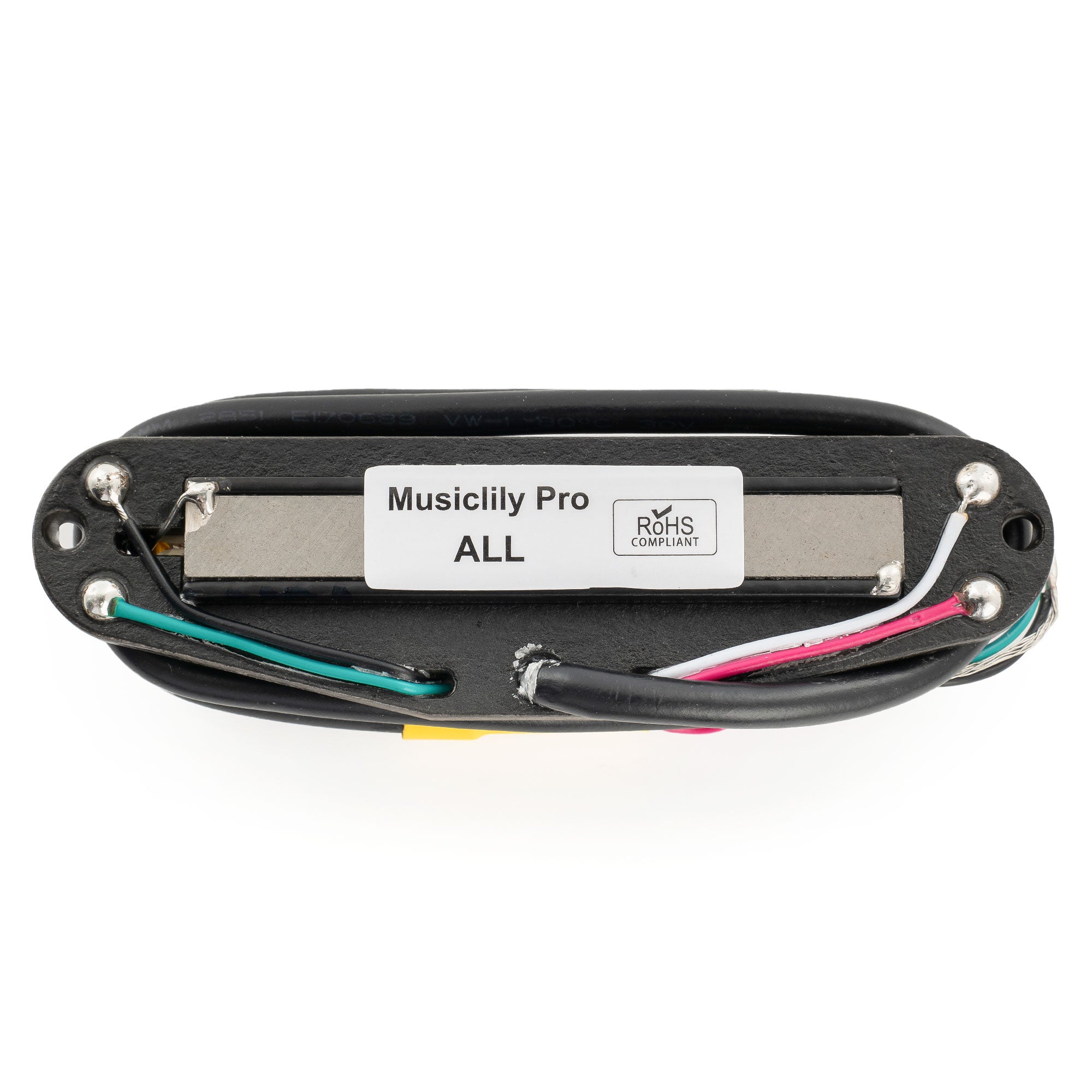 musiclily pro st dpha alnico 5 rail blade single coil sized humbucker pickup 13 2k super distortion for strat style electric guitar mx3249p, white