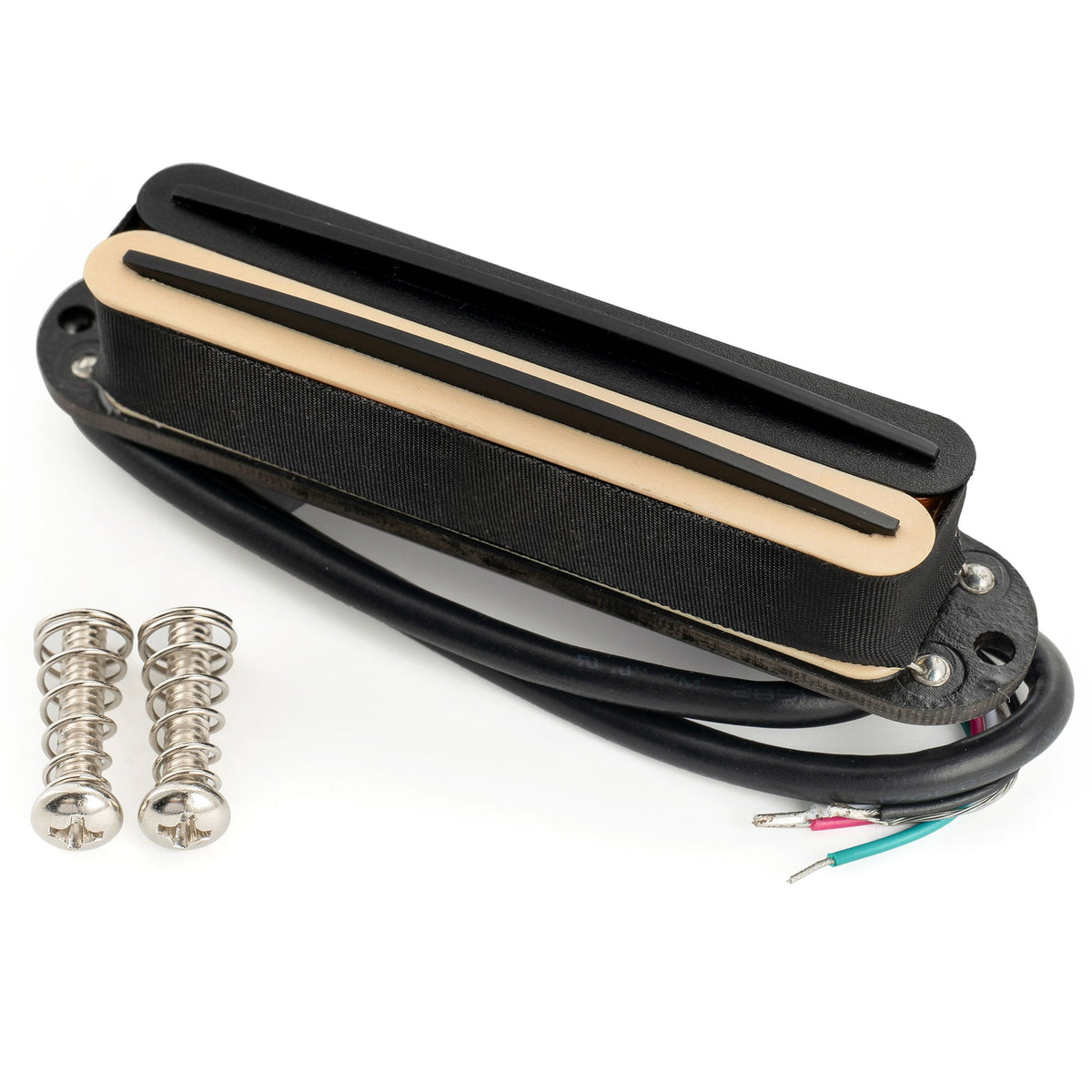 Musiclily Pro ST-DPHA Alnico 5 Rail Blade Humbucker-Tonabnehmer im Single Coil Format, 13,2K Super Distortion für E-Gitarre im Strat-Style