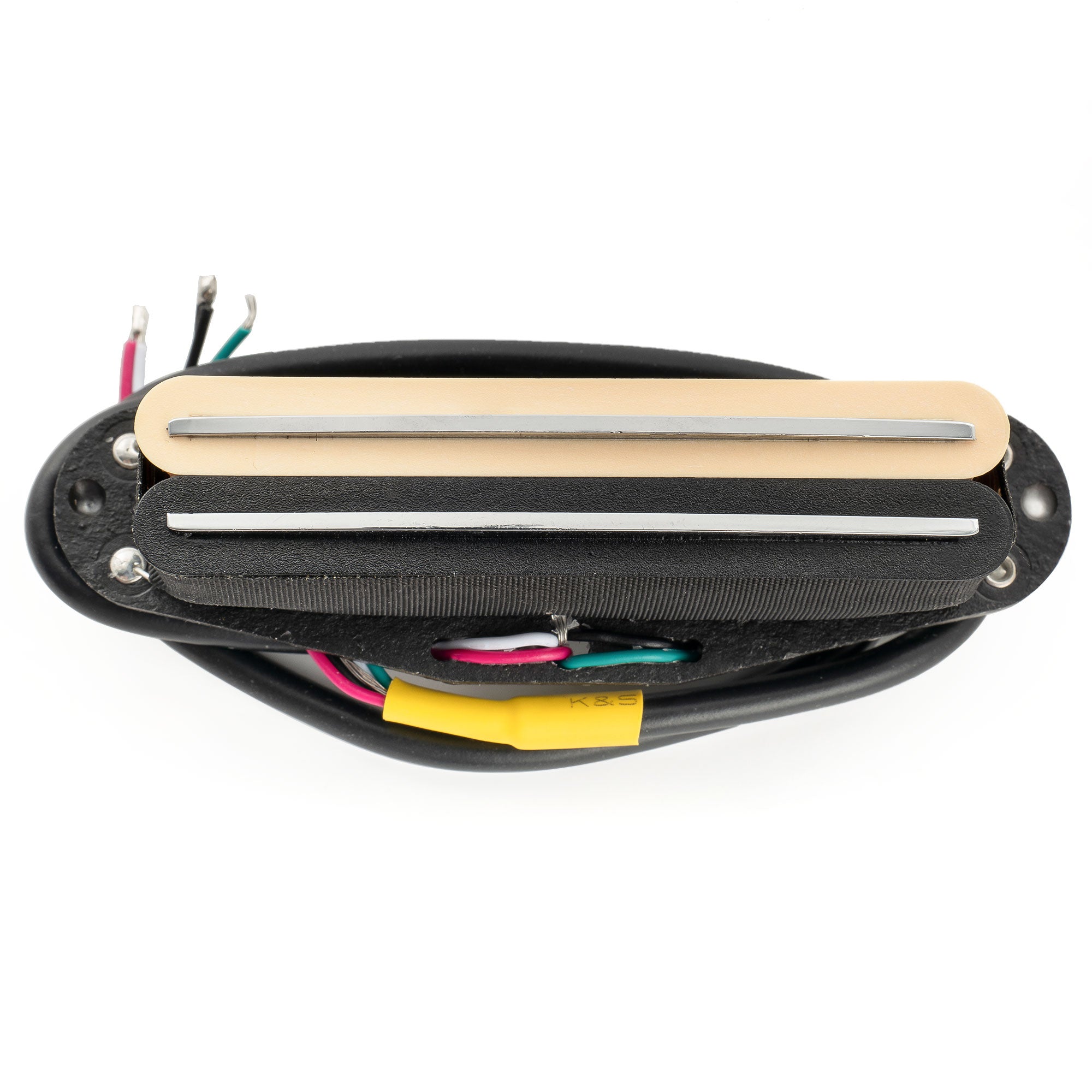 Musiclily Pro ST-DPHA Alnico 5 Rail Blade Humbucker-Tonabnehmer im Single Coil Format, 13,2K Super Distortion für E-Gitarre im Strat-Style