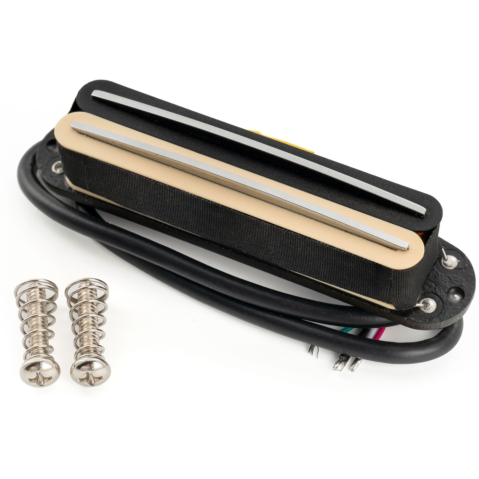 Musiclily Pro ST-DPHA Alnico 5 Rail Blade Humbucker-Tonabnehmer im Single Coil Format, 13,2K Super Distortion für E-Gitarre im Strat-Style
