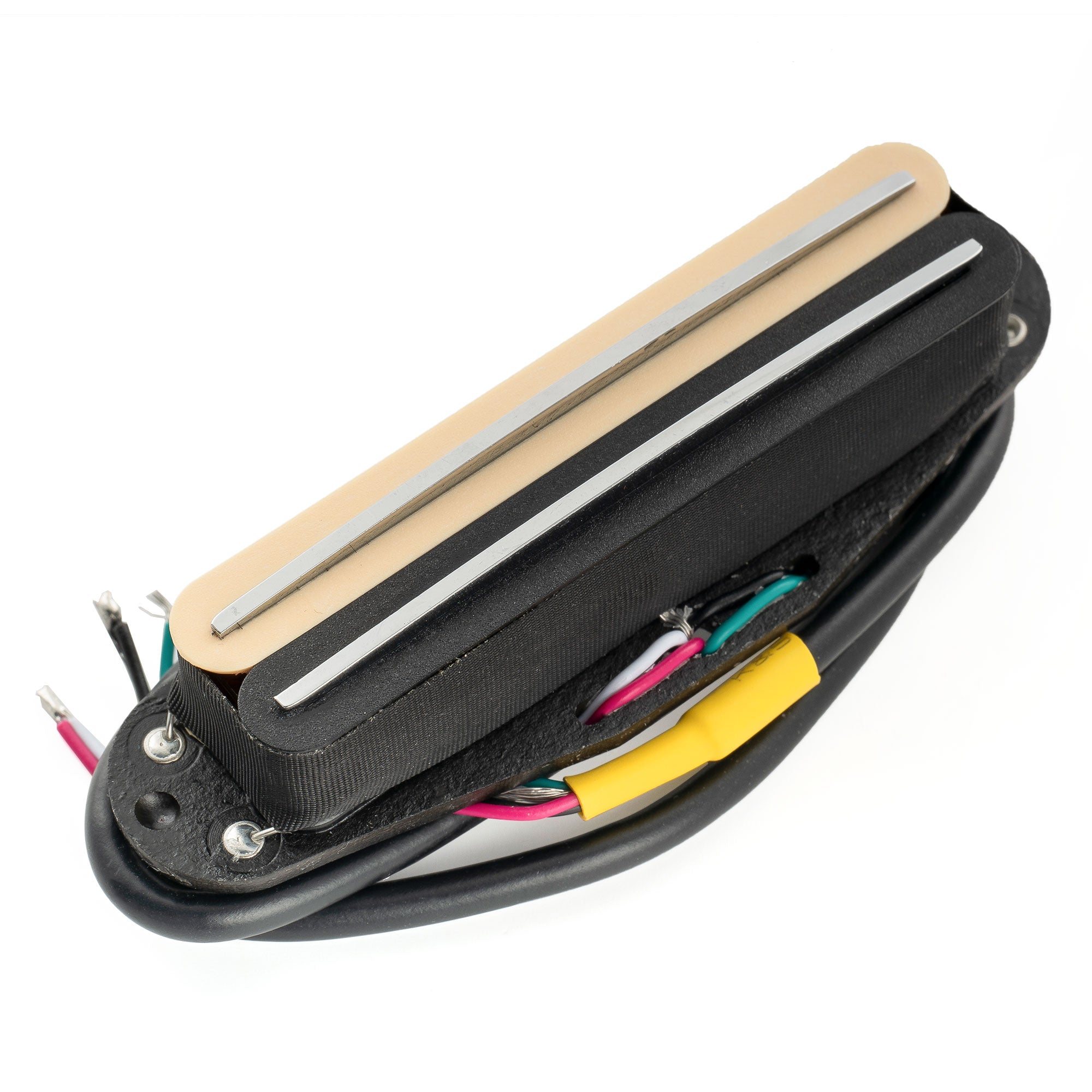 musiclily pro st dpha alnico 5 rail blade single coil sized humbucker pickup 13 2k super distortion for strat style electric guitar mx3249p, Zebra