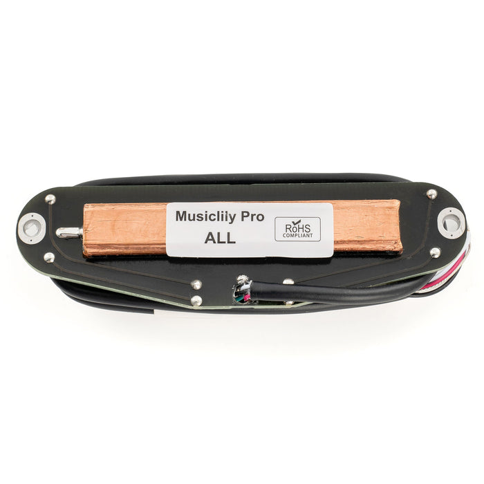 Musiclily Pro ST-DPLC セラミックピックアップ デュアルホットレイル シングルコイルサイズハムバッカー 6.2K Stratストラトエレキギター用 クリームボディ クロームレール