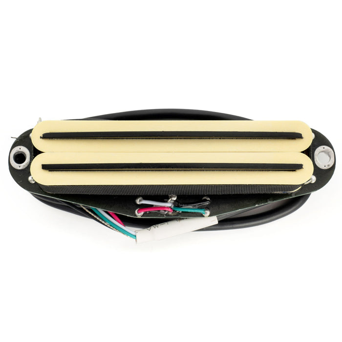 Musiclily Pro ST-DPLC セラミックピックアップ デュアルホットレイル シングルコイルサイズハムバッカー 6.2K Stratストラトエレキギター用 クリームボディ クロームレール