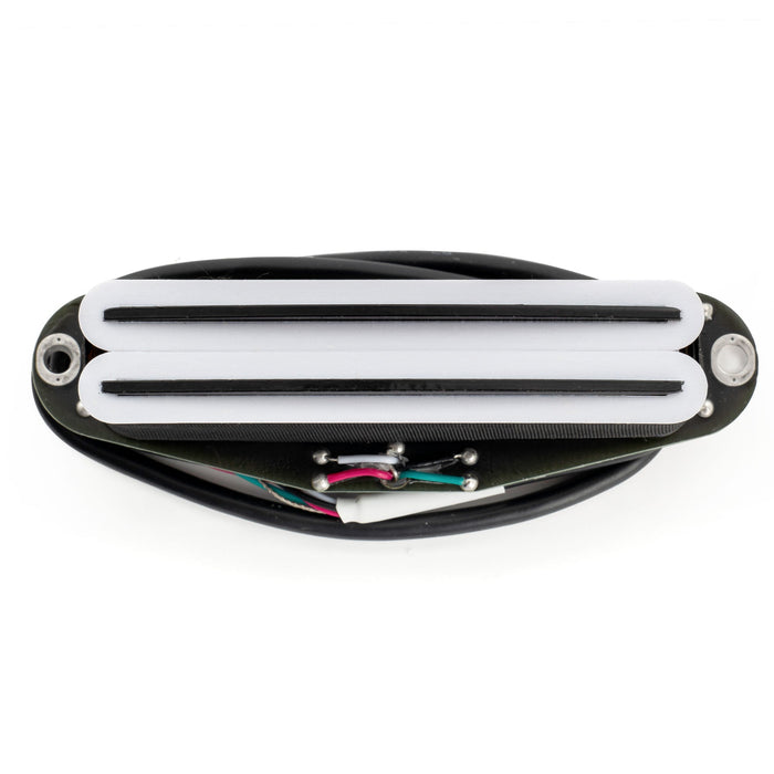 Musiclily Pro ST-DPLC セラミックピックアップ デュアルホットレイル シングルコイルサイズハムバッカー 6.2K Stratストラトエレキギター用 クリームボディ クロームレール
