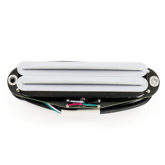 Musiclily Pro ST-DPLC セラミックピックアップ デュアルホットレイル シングルコイルサイズハムバッカー 6.2K Stratストラトエレキギター用 クリームボディ クロームレール