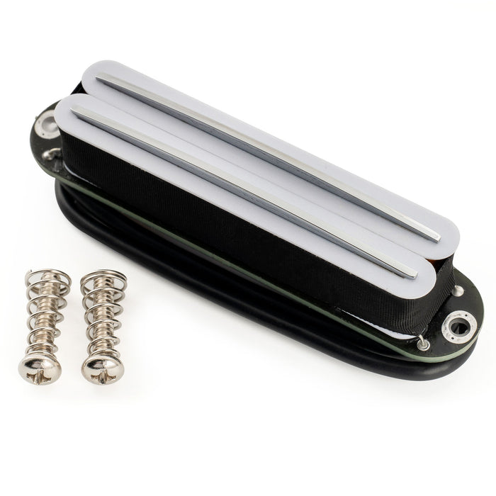 Musiclily Pro ST-DPLC セラミックピックアップ デュアルホットレイル シングルコイルサイズハムバッカー 6.2K Stratストラトエレキギター用 クリームボディ クロームレール