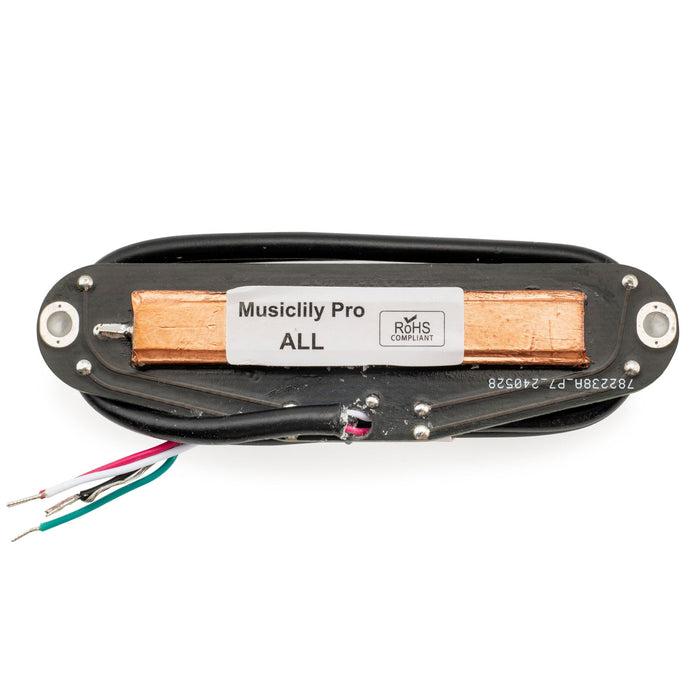 Musiclily Pro ST-DPLC セラミックピックアップ デュアルホットレイル シングルコイルサイズハムバッカー 6.2K Stratストラトエレキギター用 クリームボディ クロームレール