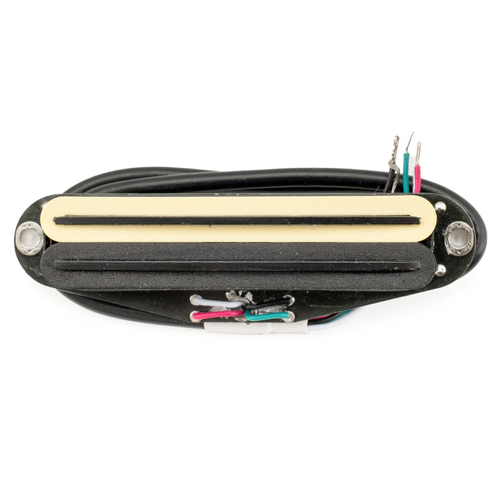 Musiclily Pro ST-DPLC セラミックピックアップ デュアルホットレイル シングルコイルサイズハムバッカー 6.2K Stratストラトエレキギター用 クリームボディ クロームレール