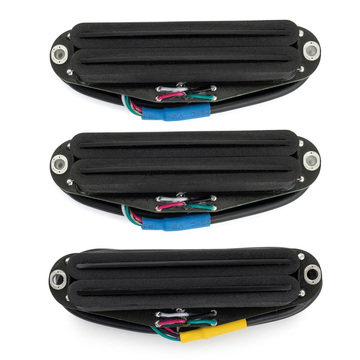 musiclily pro st dphc ceramic rail blade single coil sized humbucker super distortion neck middle bridge pickups set for strat style electric guitar mx3251 2mx3252p cream