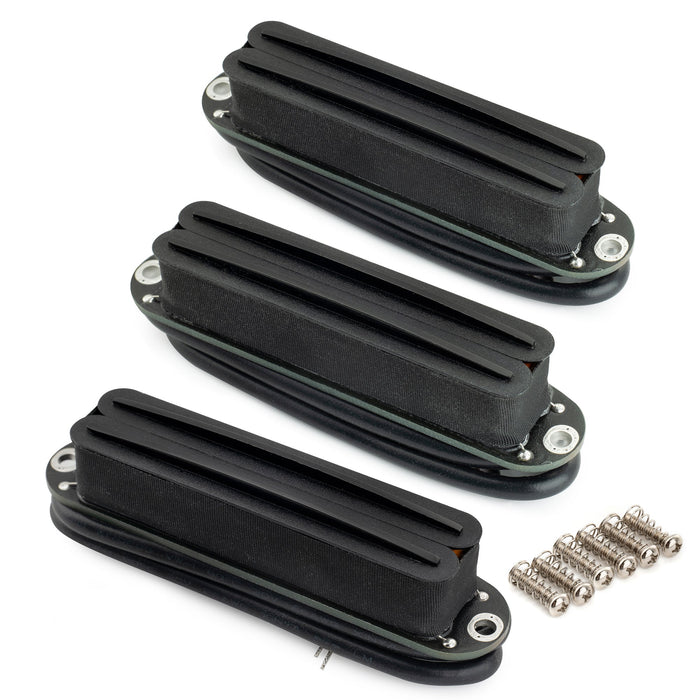 musiclily pro st dphc ceramic rail blade single coil sized humbucker super distortion neck middle bridge pickups set for strat style electric guitar mx3251 2mx3252p cream