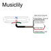 Size of musiclily pro st dpmc ceramic rail blade single coil sized humbucker pickup 9 2k for strat style electric guitar mx3251p