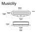 Dimensions of musiclily pro st dpmc ceramic rail blade single coil sized humbucker pickup 9 2k for strat style electric guitar mx3251p