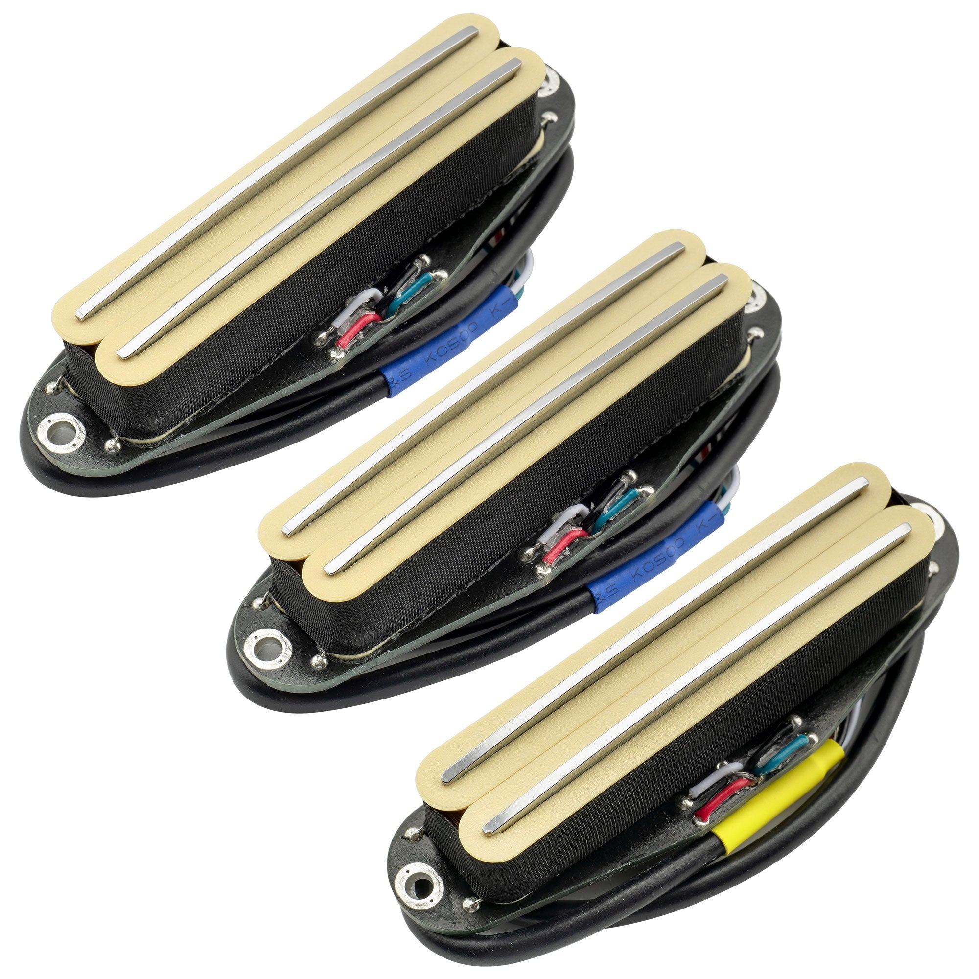 musiclily pro st dphc ceramic rail blade single coil sized humbucker super distortion neck middle bridge pickups set for strat style electric guitar mx3251 2mx3252p cream