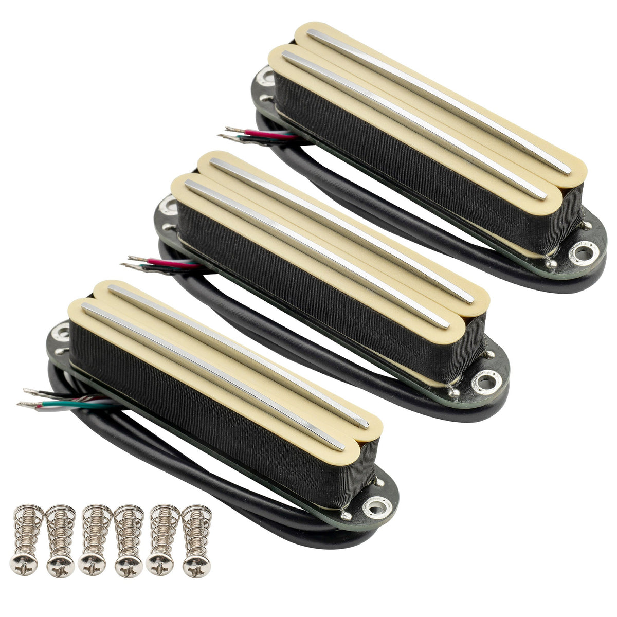 musiclily pro st dphc ceramic rail blade single coil sized humbucker super distortion neck middle bridge pickups set for strat style electric guitar mx3251 2mx3252p, Zebra