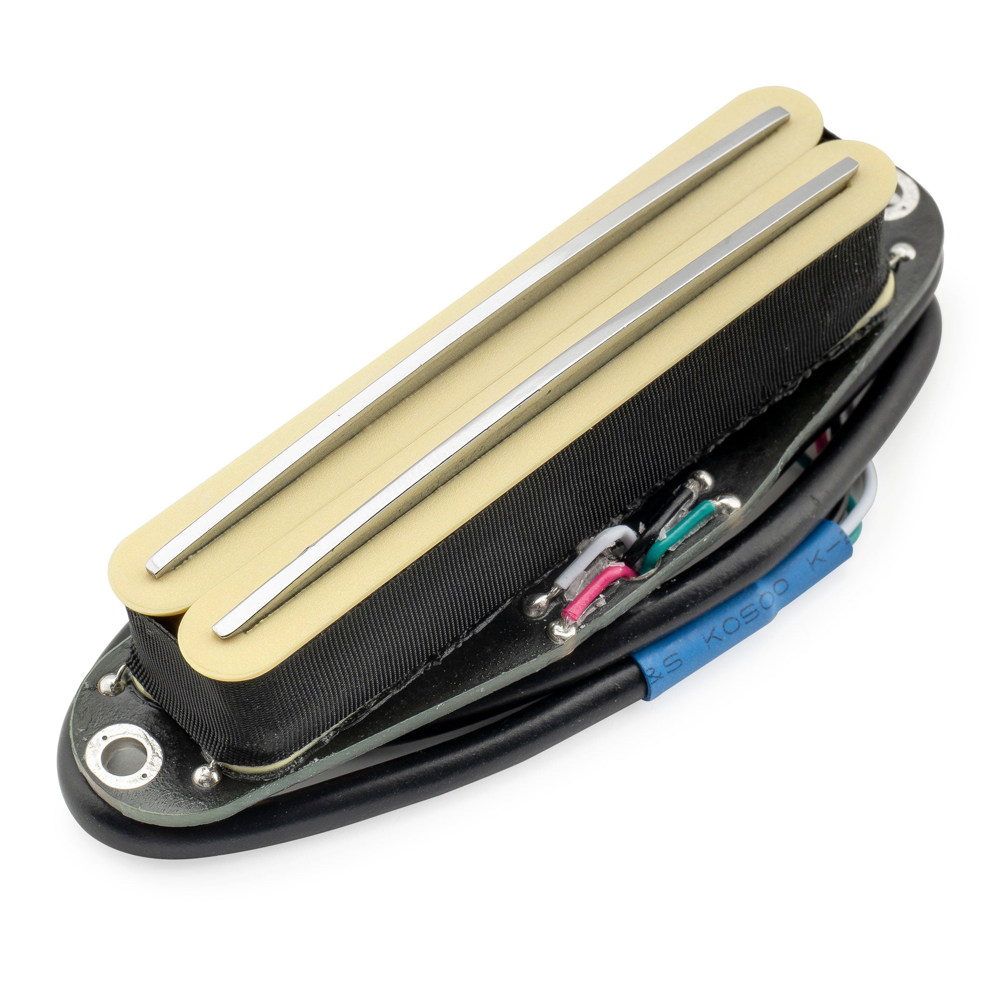 musiclily pro st dpmc ceramic rail blade single coil sized humbucker pickup 9 2k for strat style electric guitar mx3251p cream