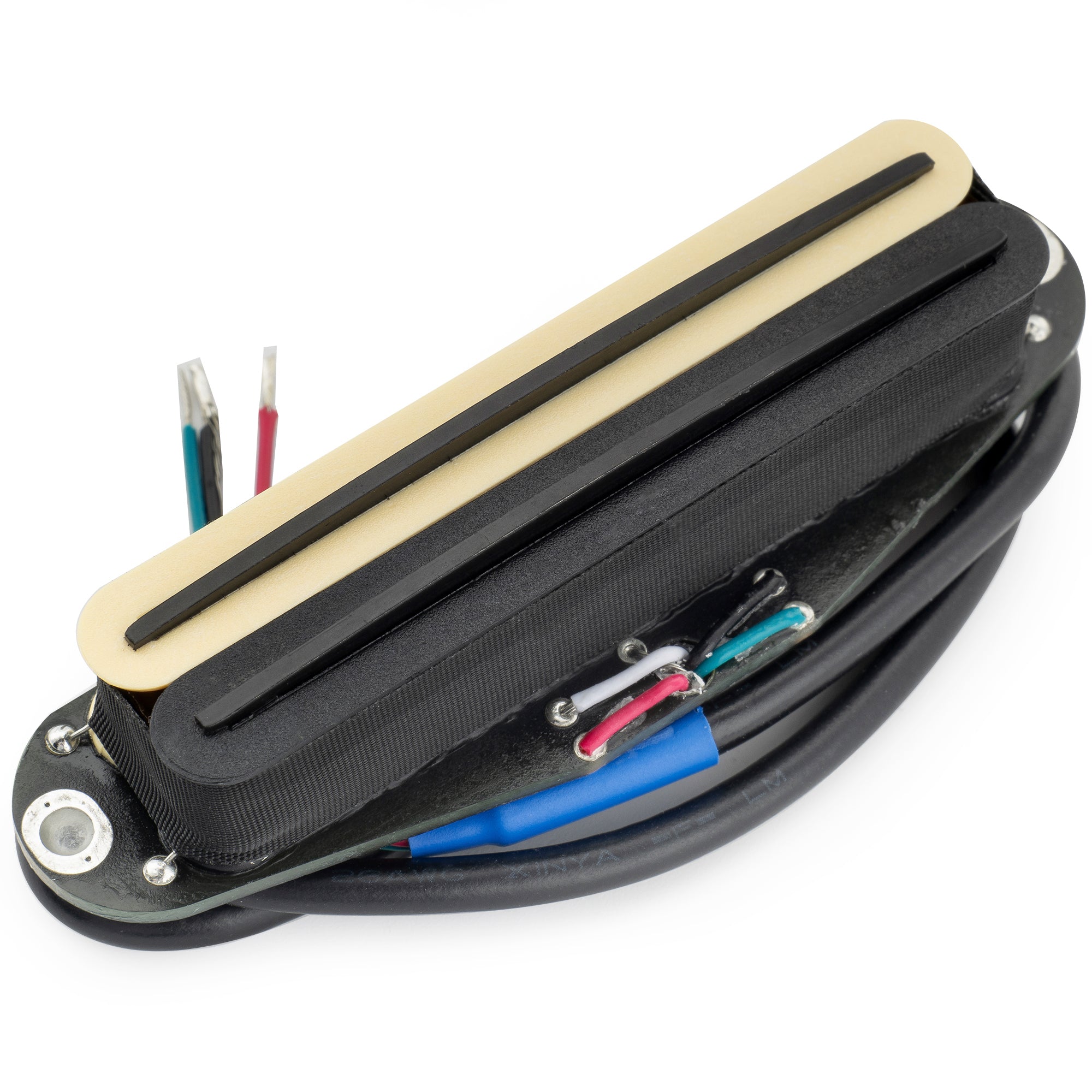 musiclily pro st dpmc ceramic rail blade single coil sized humbucker pickup 9 2k for strat style electric guitar mx3251p, Zebra