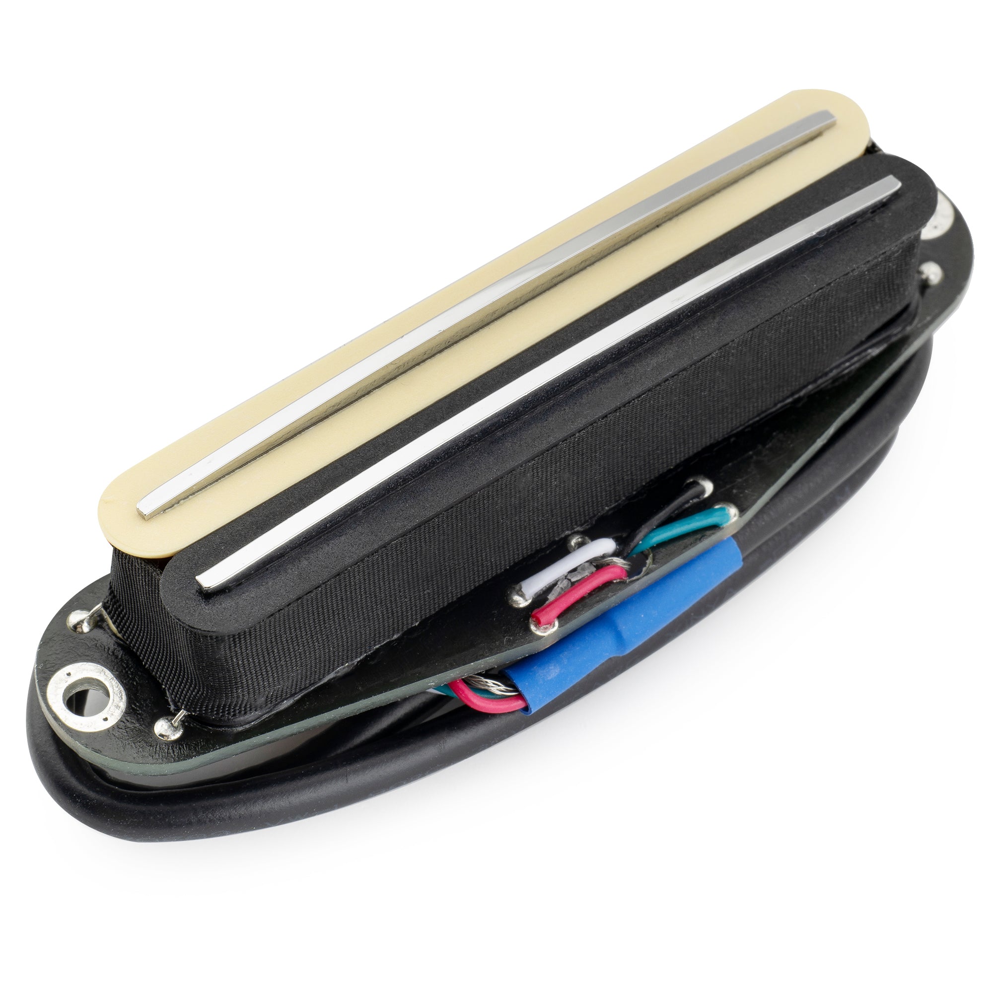 musiclily pro st dpmc ceramic rail blade single coil sized humbucker pickup 9 2k for strat style electric guitar mx3251p, Zebra
