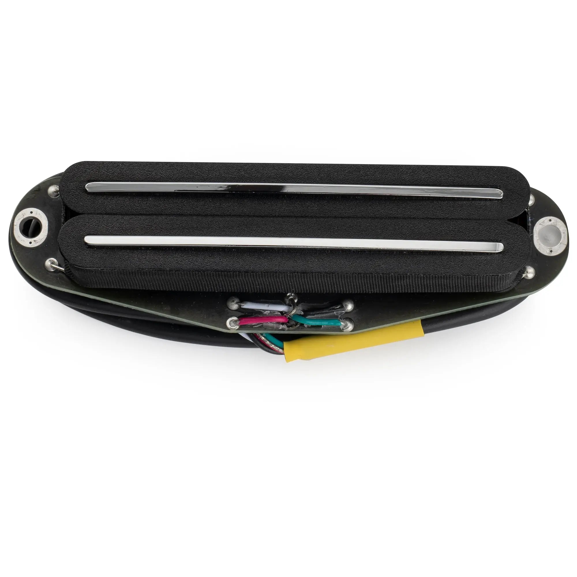 detail of musiclily pro st dphc ceramic rail blade single coil sized humbucker pickup 13 2k super distortion for strat style electric guitar mx3252bk