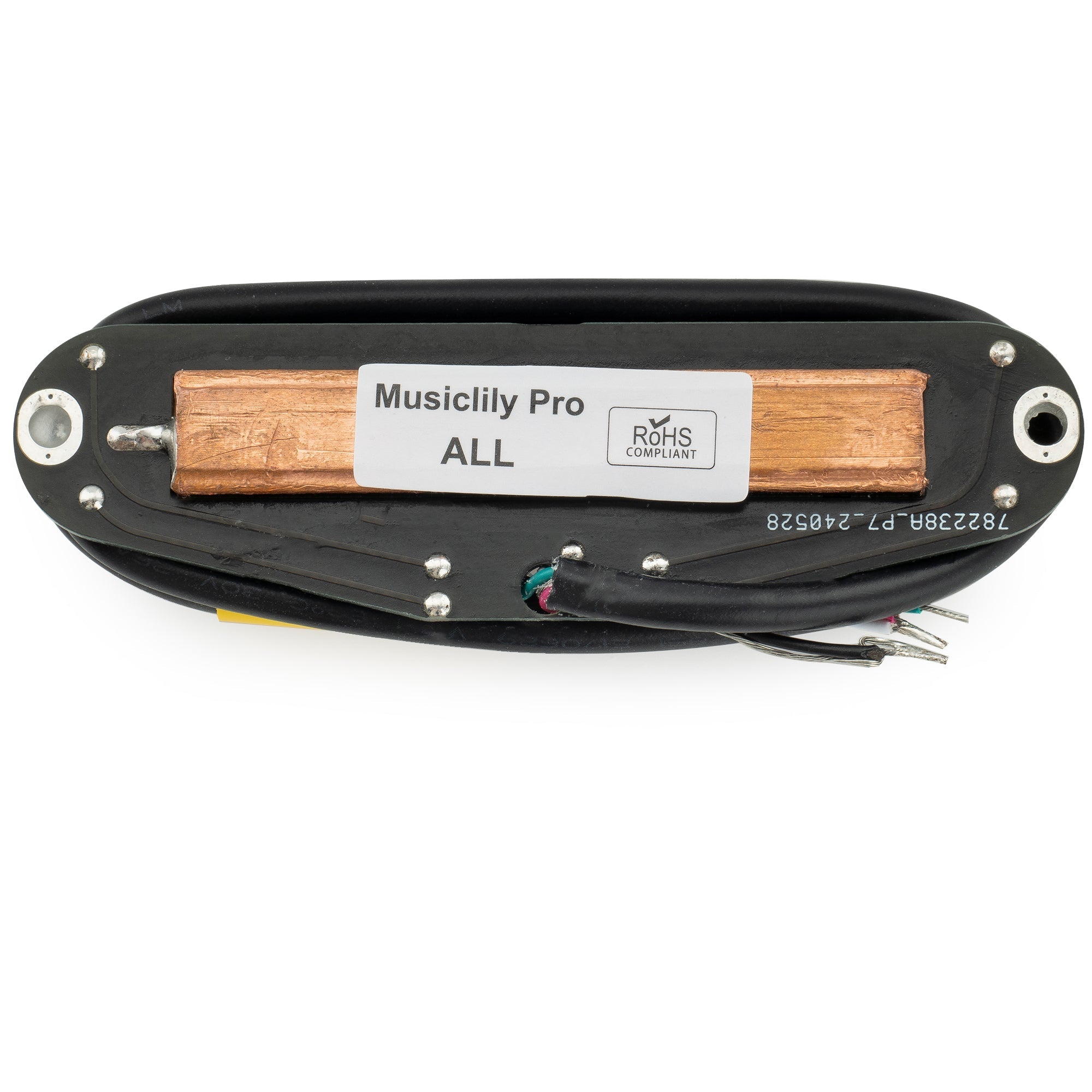 musiclily pro st dphc ceramic rail blade single coil sized humbucker pickup 13 2k super distortion for strat style electric guitar mx3252p, white