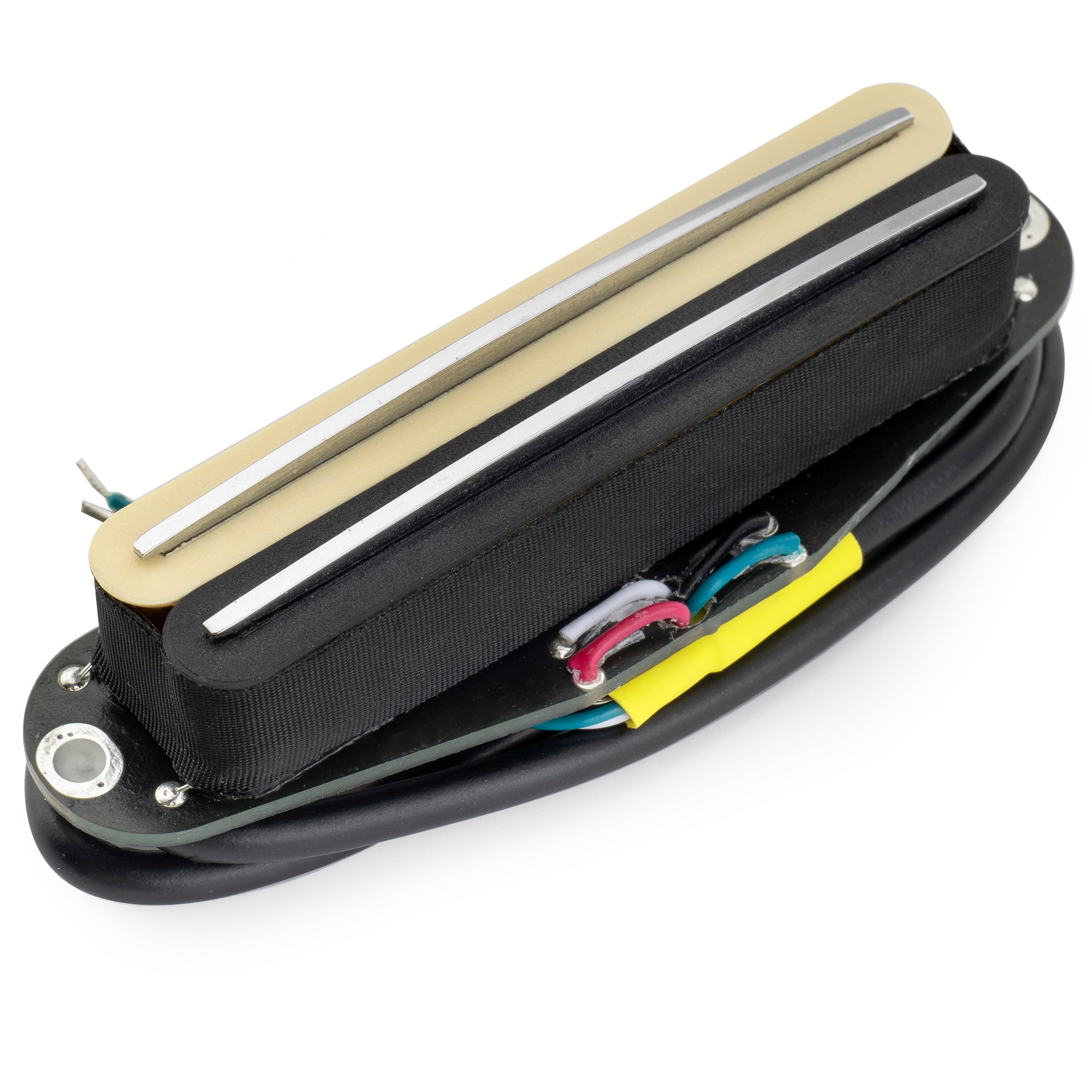 musiclily pro st dphc ceramic rail blade single coil sized humbucker pickup 13 2k super distortion for strat style electric guitar mx3252p, Zebra