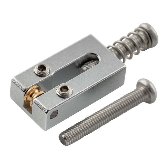 Musiclily Ultra 10,5 mm Vollmessing - Rollenauflagen im modernen Stil für Strat- und Tele-Styl-Elektrogitarren-Brücken, Satz von 6