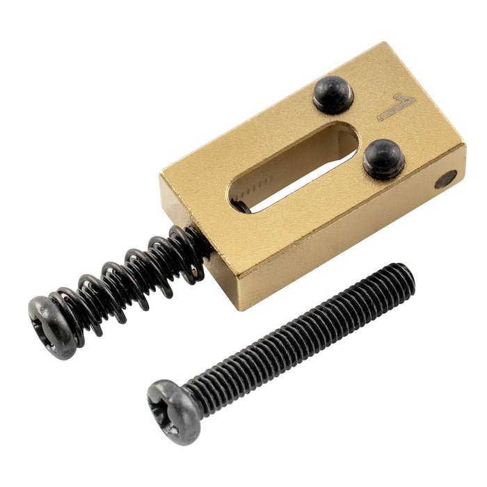 Musiclily Ultra 10,5 mm Vollmessing - Rollenauflagen im modernen Stil für Strat- und Tele-Styl-Elektrogitarren-Brücken, Satz von 6