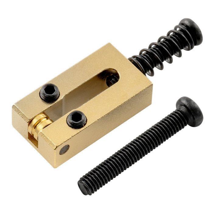 Musiclily Ultra 10,5 mm Vollmessing - Rollenauflagen im modernen Stil für Strat- und Tele-Styl-Elektrogitarren-Brücken, Satz von 6